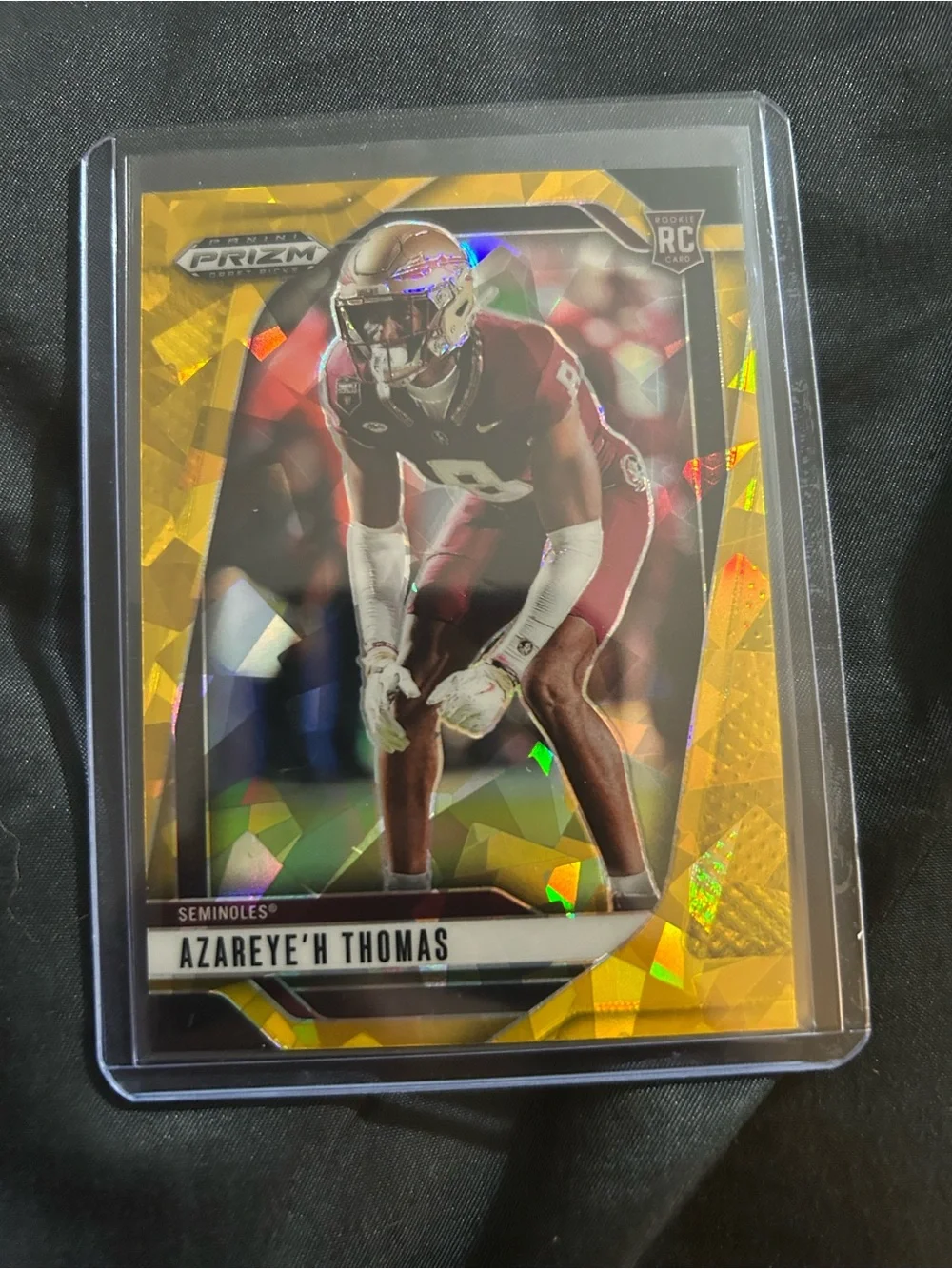 Panini Prizm Azareye'h Thomas Gold Prism Trading Card